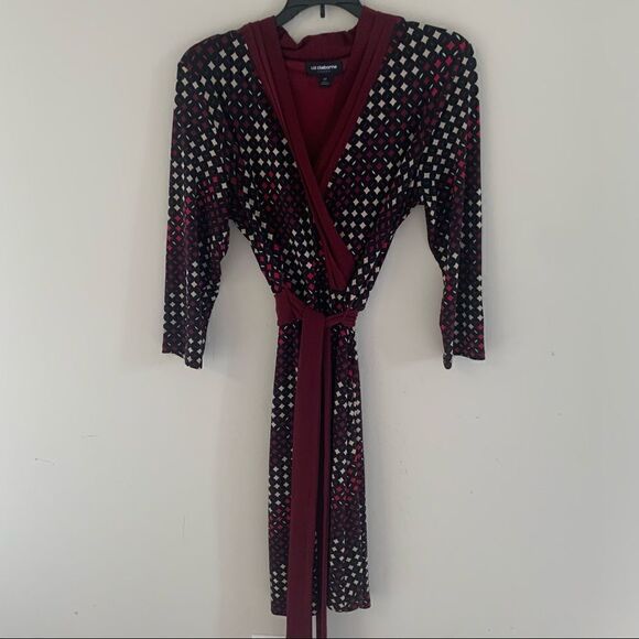 Liz Claiborne Faux Wrap Dress - M - Picture 2 of 5